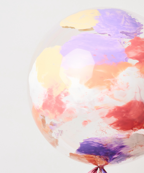 Globo Burbuja Acuarela Pastel con Listón
