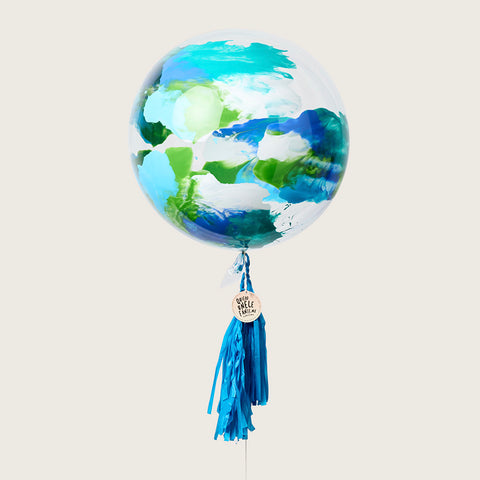 Globo Burbuja Acuarela Azul y Verde