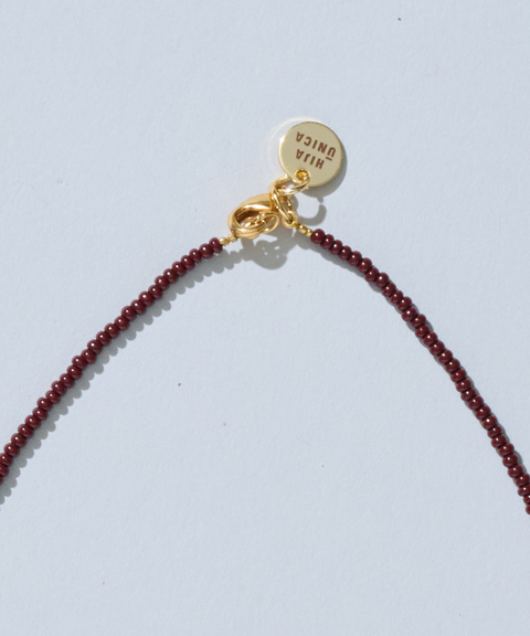Collar Turquesa Amuleto con Cuarzo Rosa y Chaquira - Hija Única