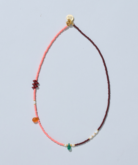 Collar Esmeralda y Cornalina - Hija Única