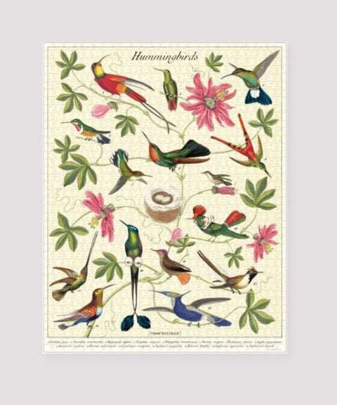 Rompecabezas Vintage de Colibrís marca Cavallini - 1,000 Piezas