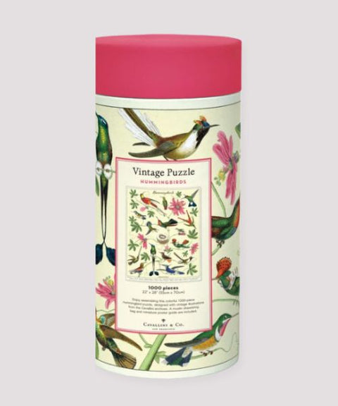 Rompecabezas Vintage de Colibrís marca Cavallini - 1,000 Piezas
