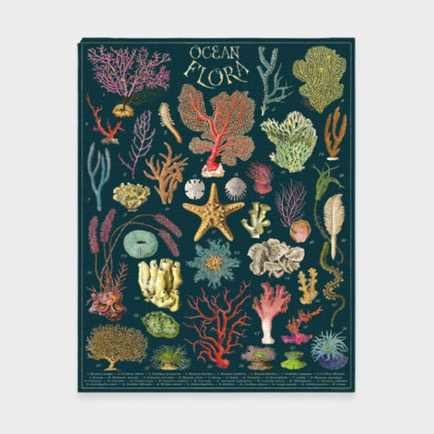 Rompecabezas Vintage de Flora Marina Marca Cavallini - 1,000 Piezas