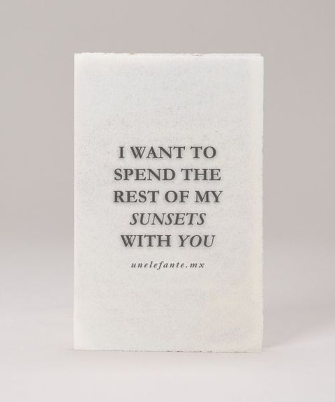 Tarjeta de Oblea de Tamarindo, I Want To Spend The Rest Of My Sunsets With You