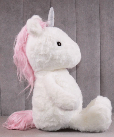Unicornio Blanco con Melena Rosa