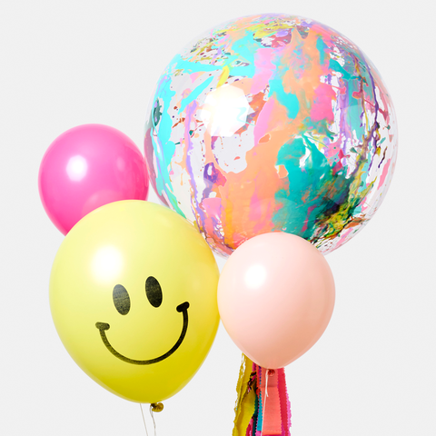 Arreglo con Globos de Cumpleaños Alegría con Carita Feliz