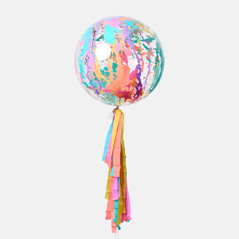 Globo Burbuja Gigante Pintura Splash Alegría y Guirnalda