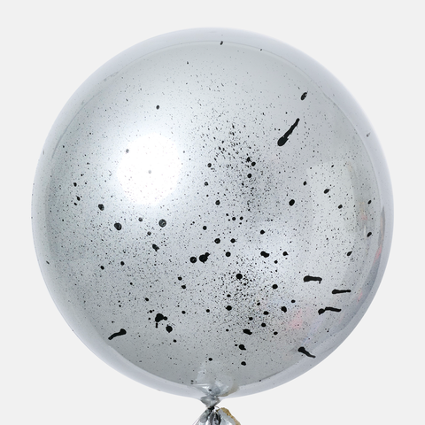 Globo Burbuja Grafiti Metálico y Guirnalda