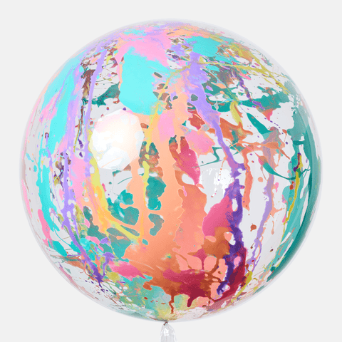 Globo Burbuja Gigante Pintura Splash Alegría y Guirnalda