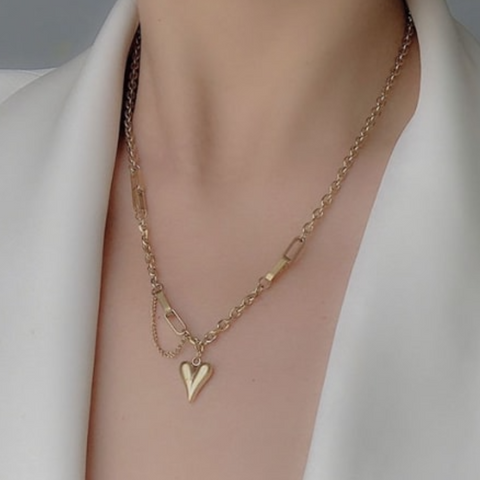 Collar Chained Love, Chapa de Oro 18k