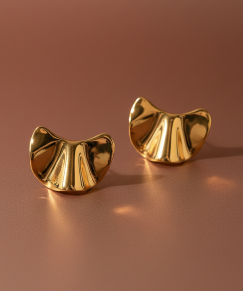 Aretes Olana – Acero Inoxidable con Chapa de Oro 18K