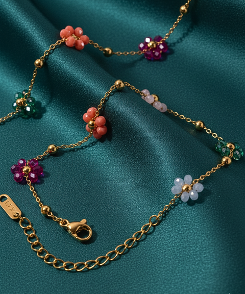 Pulsera Fiore en Acero Inoxidable y Chapa Oro 18K