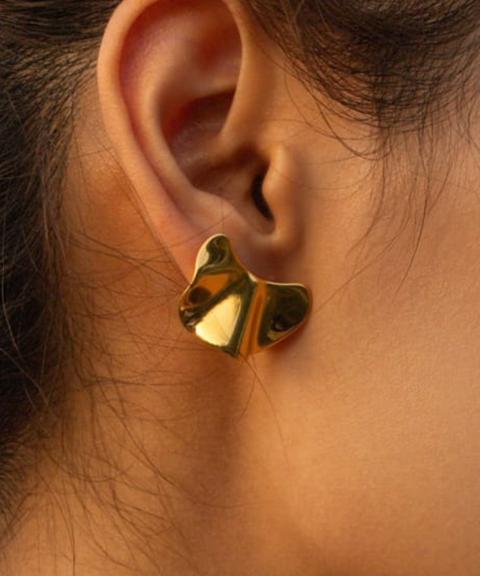 Aretes Olana – Acero Inoxidable con Chapa de Oro 18K