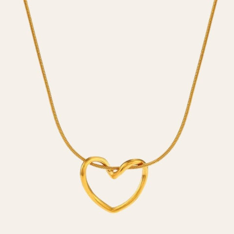 Collar Entangled Heart en Acero Inoxidable y con Chapa de Oro 18k