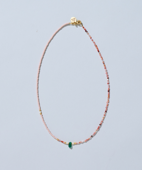 Collar Esmeralda y Ágatas - Hija Única