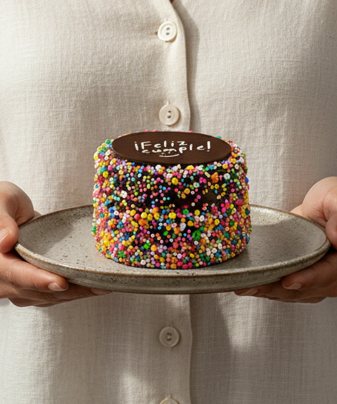 Pastel de Chocolate Funfeti Feliz Cumple